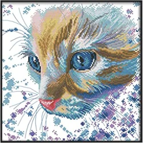 Blue Cat Embroidery Kit