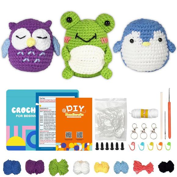 3Pcs Beginners Crochet Kit