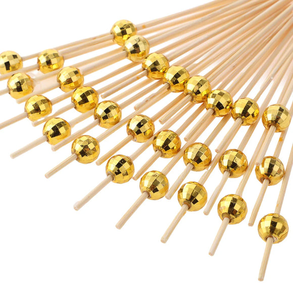 100 Pcs Cocktail Sticks decorative Gold