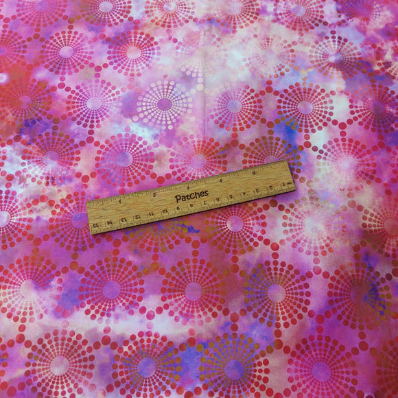 Batik Style Pink Flower