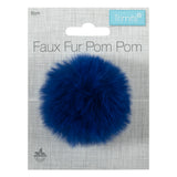 Pom Pom Faux Fur 6cm: 1 Piece Various Colours