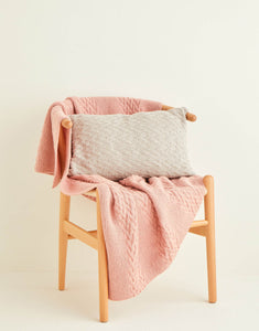 10261 DK Textured Stripe Stitch Blanket & Cushion