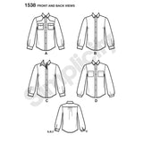 1538 Ladies Button Front Shirt