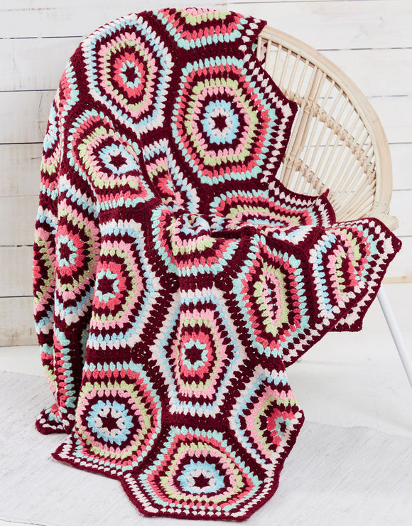 8300 Crochet DK Hexie Blanket
