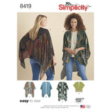 8419 Ladies Kimono-Style Wrap with Variations