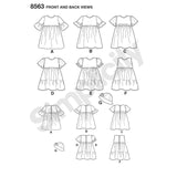 8563 Toddler Dresses and Hat