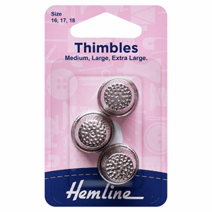 3 Metal Thimbles