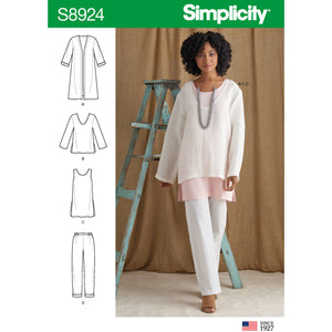 8924 Ladies Jacket, Top, Tunic, and Pull-On Pants