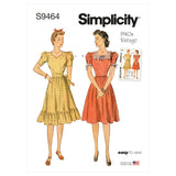 9464 Ladies 1940s Vintage Dress