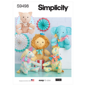 9498 Easy Plush Animals